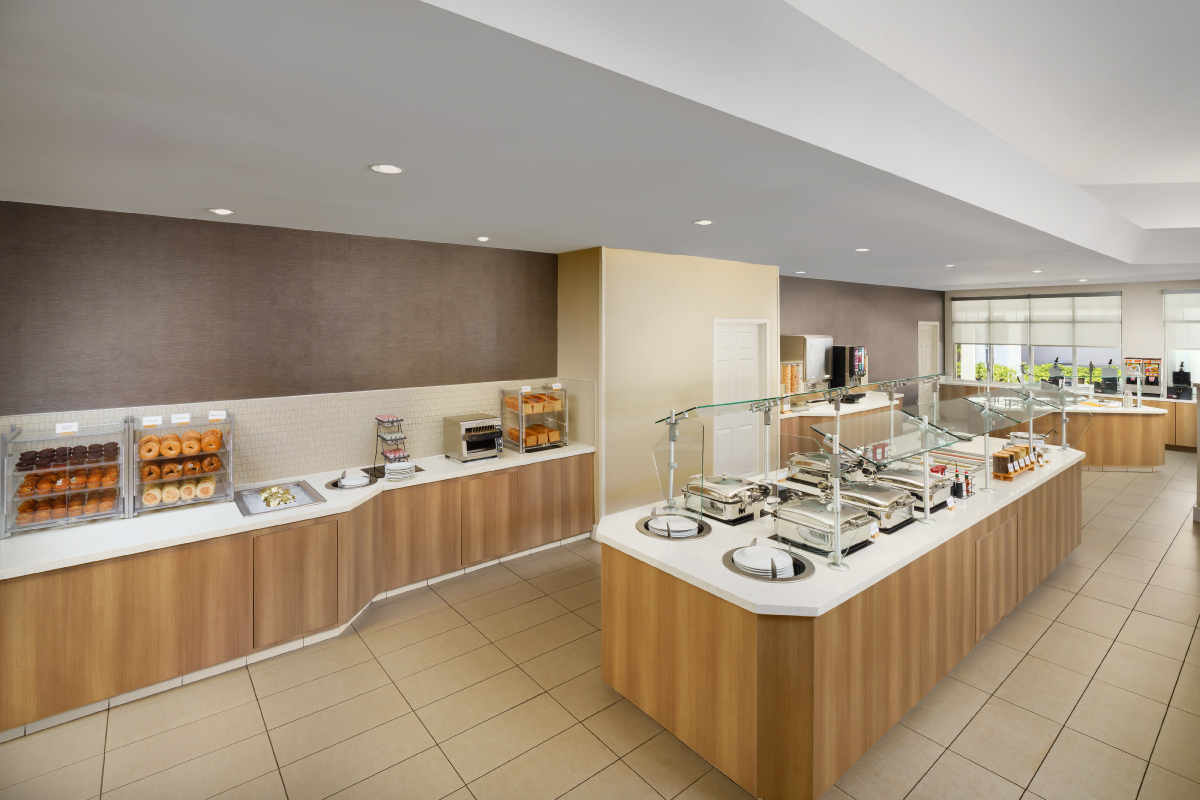 breakfast buffet at hotel