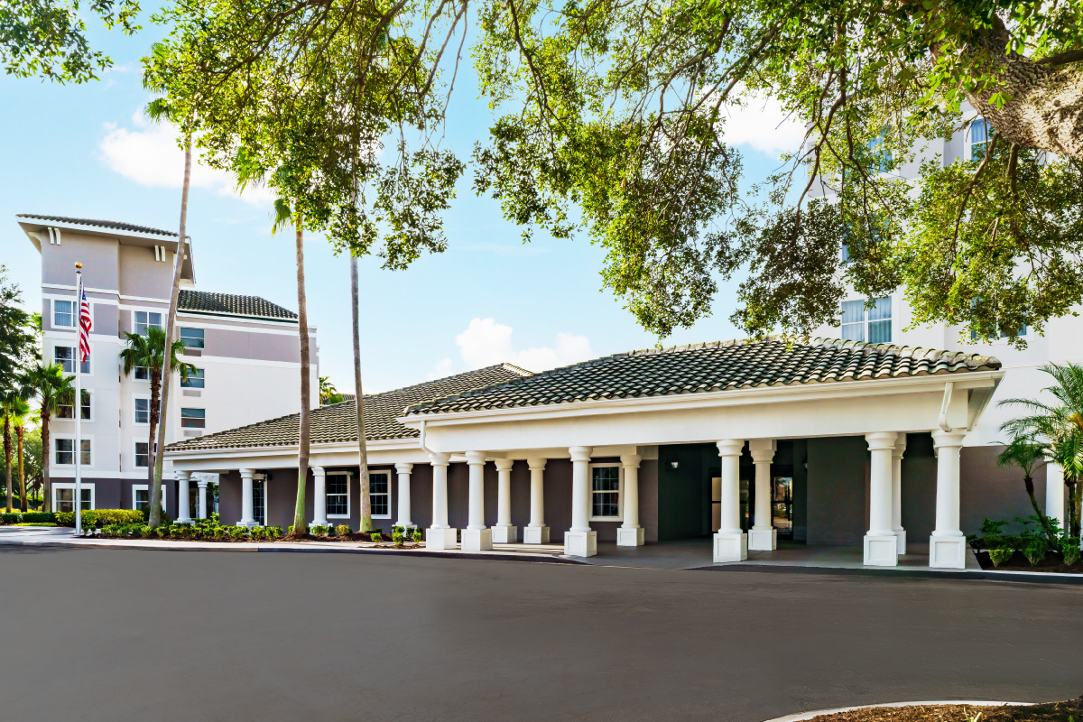 front entryway of the residence inn