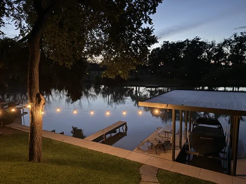 Lakefront dock — before and after