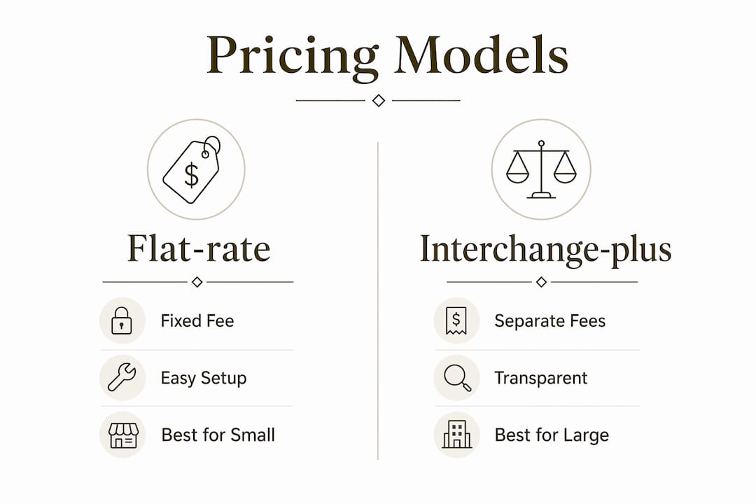 Infographic comparing pricing models for payment gateways