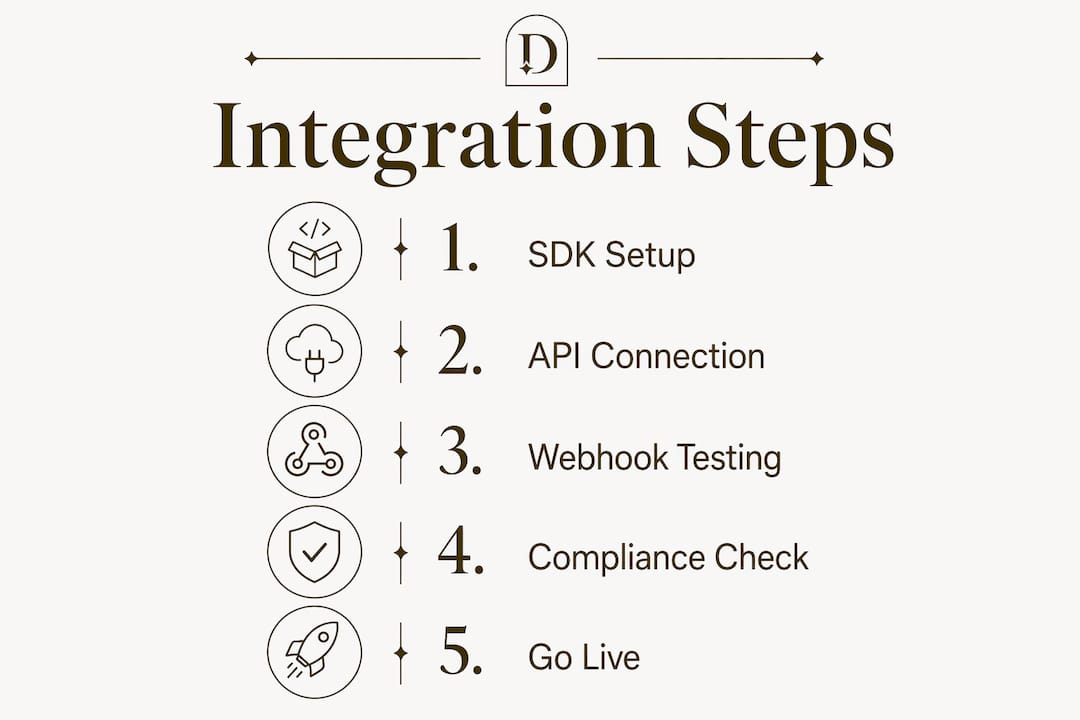 Infographic illustrating integration steps