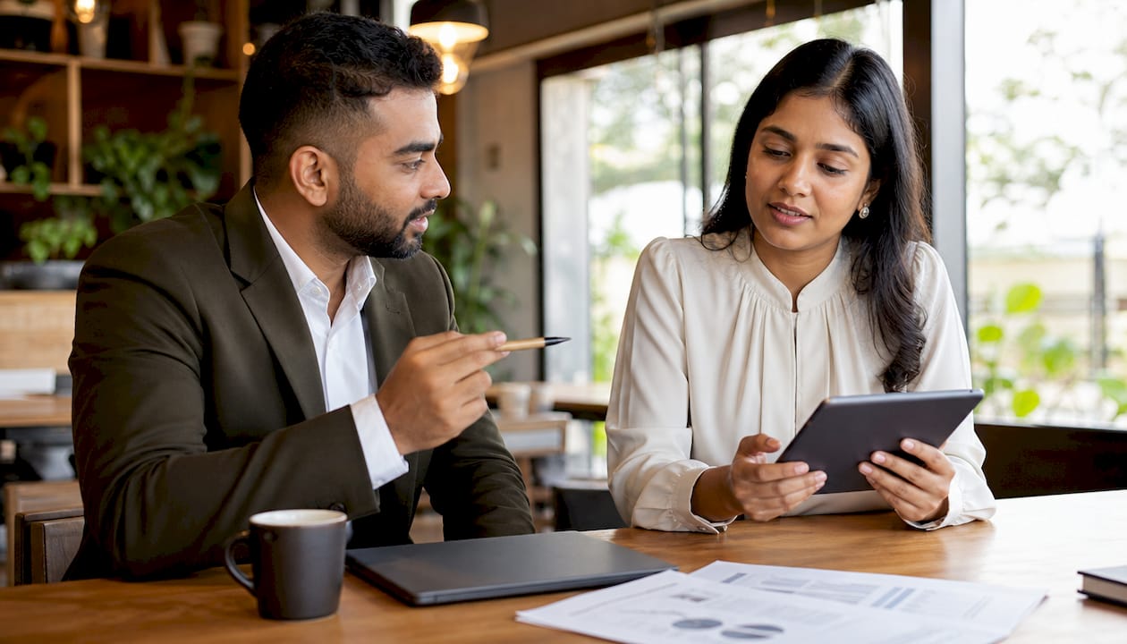 Professionals discussing tiered subscription pricing