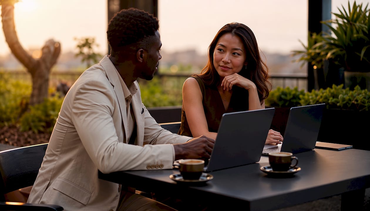 Professionals discussing payment processor markup