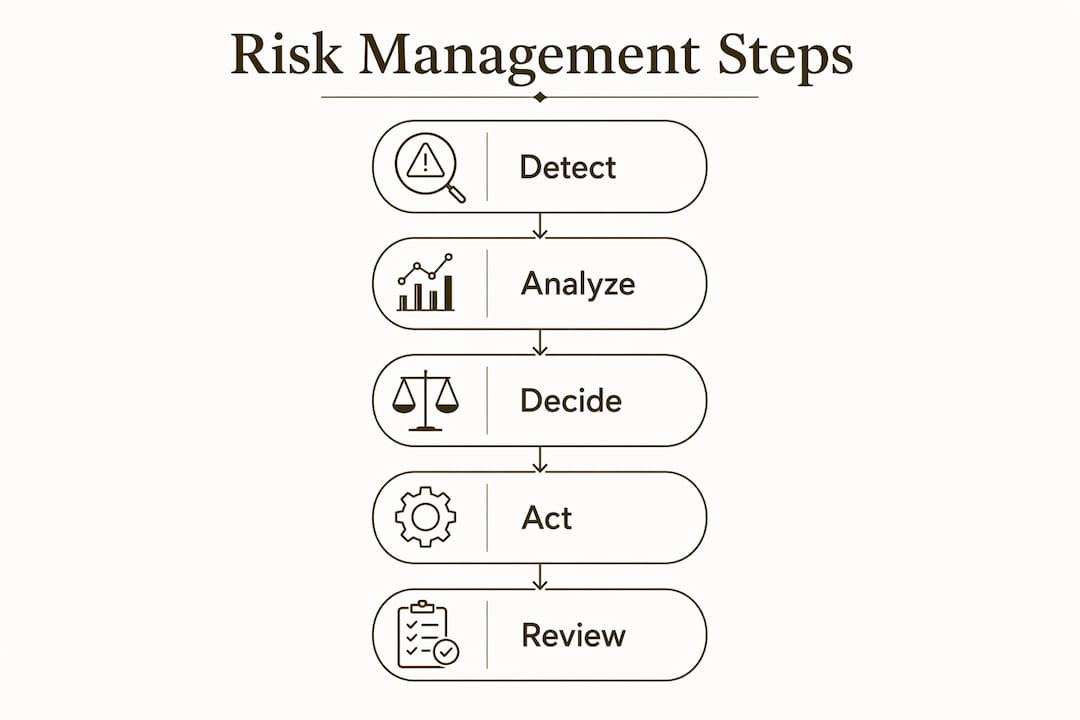 Infographic outlining key payment risk management steps