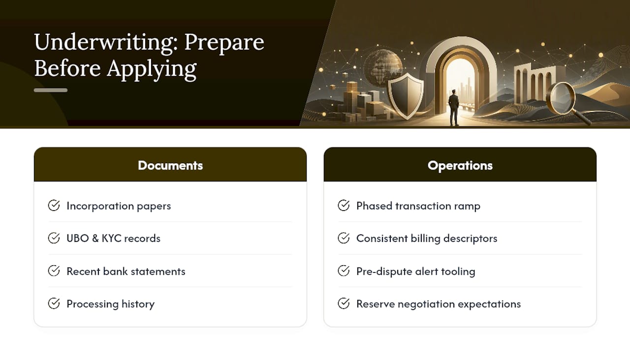 What Should High-Risk Merchants Prepare for Underwriting? — overview diagram