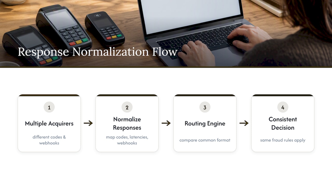 Acquirer responses passing through normalization layer