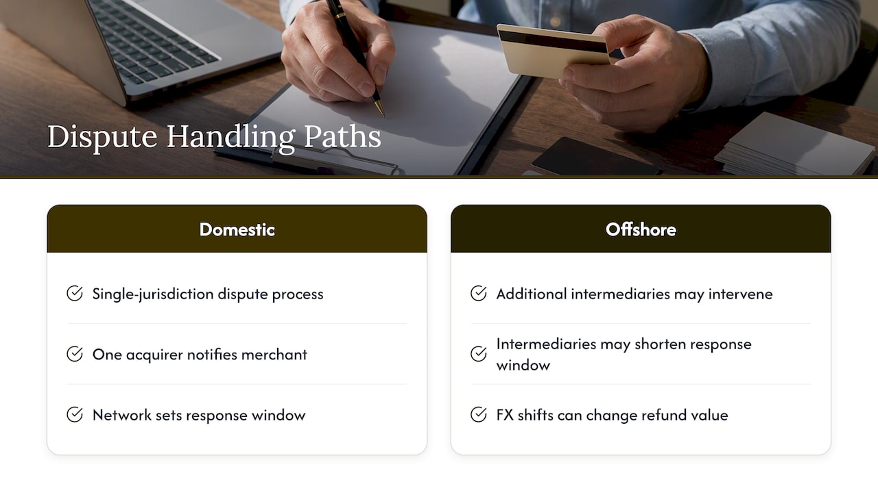 Domestic and offshore dispute paths compared