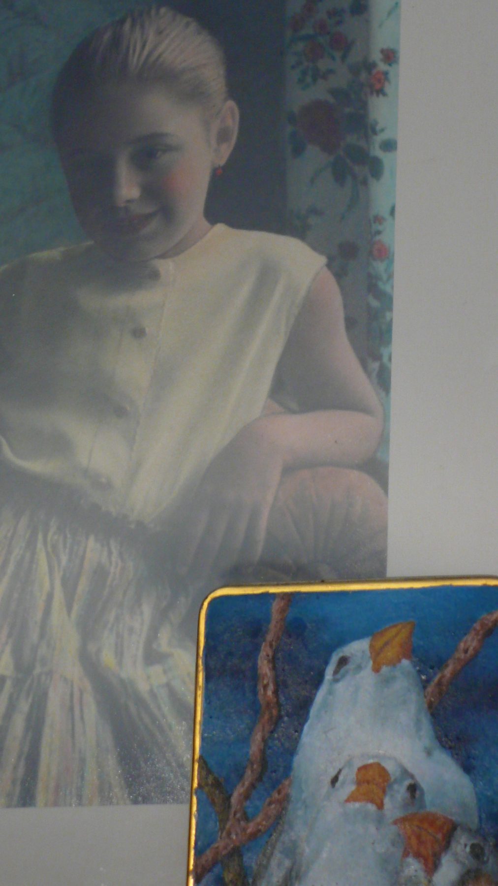 Girl and the parrrot