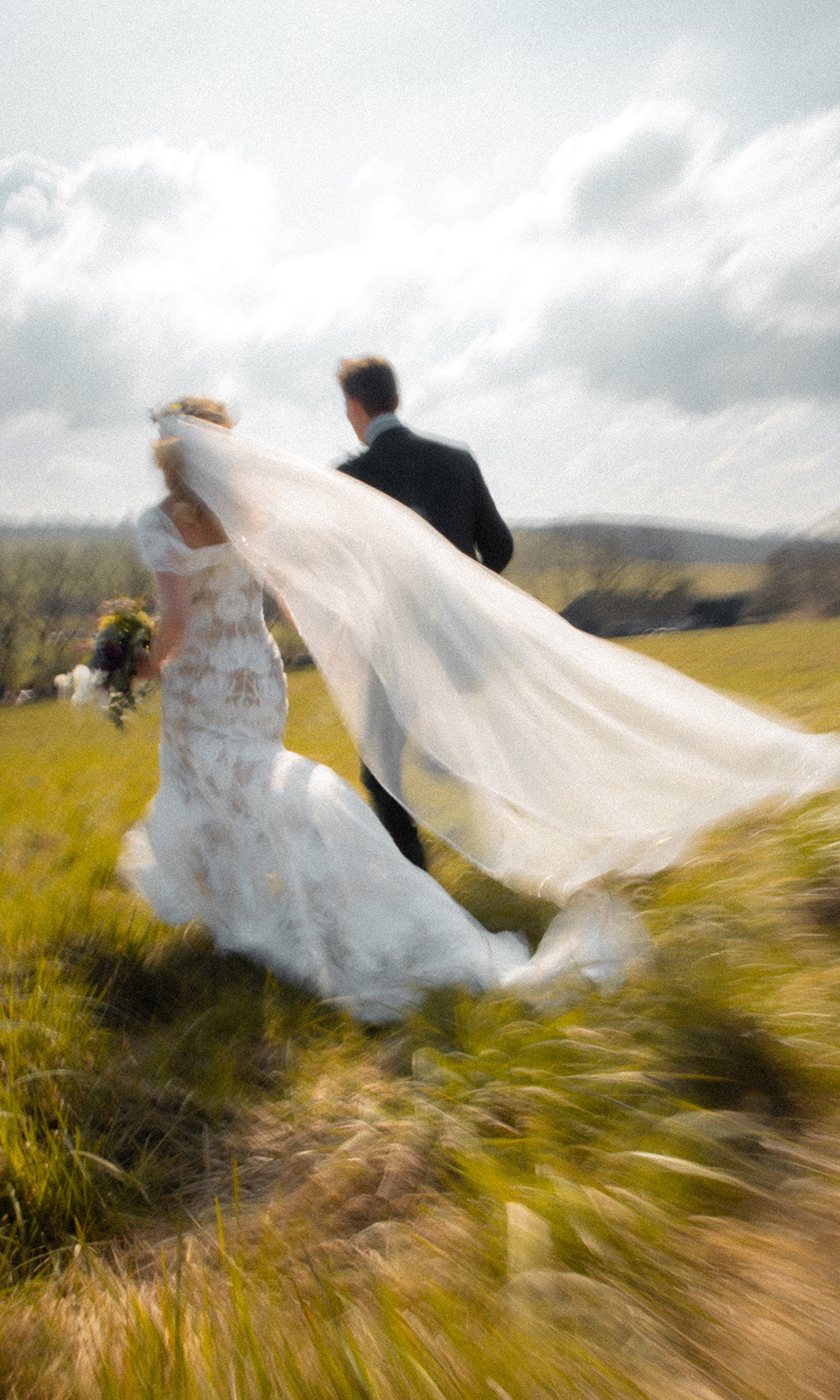 Bryllupsfotografering med et brudepar
