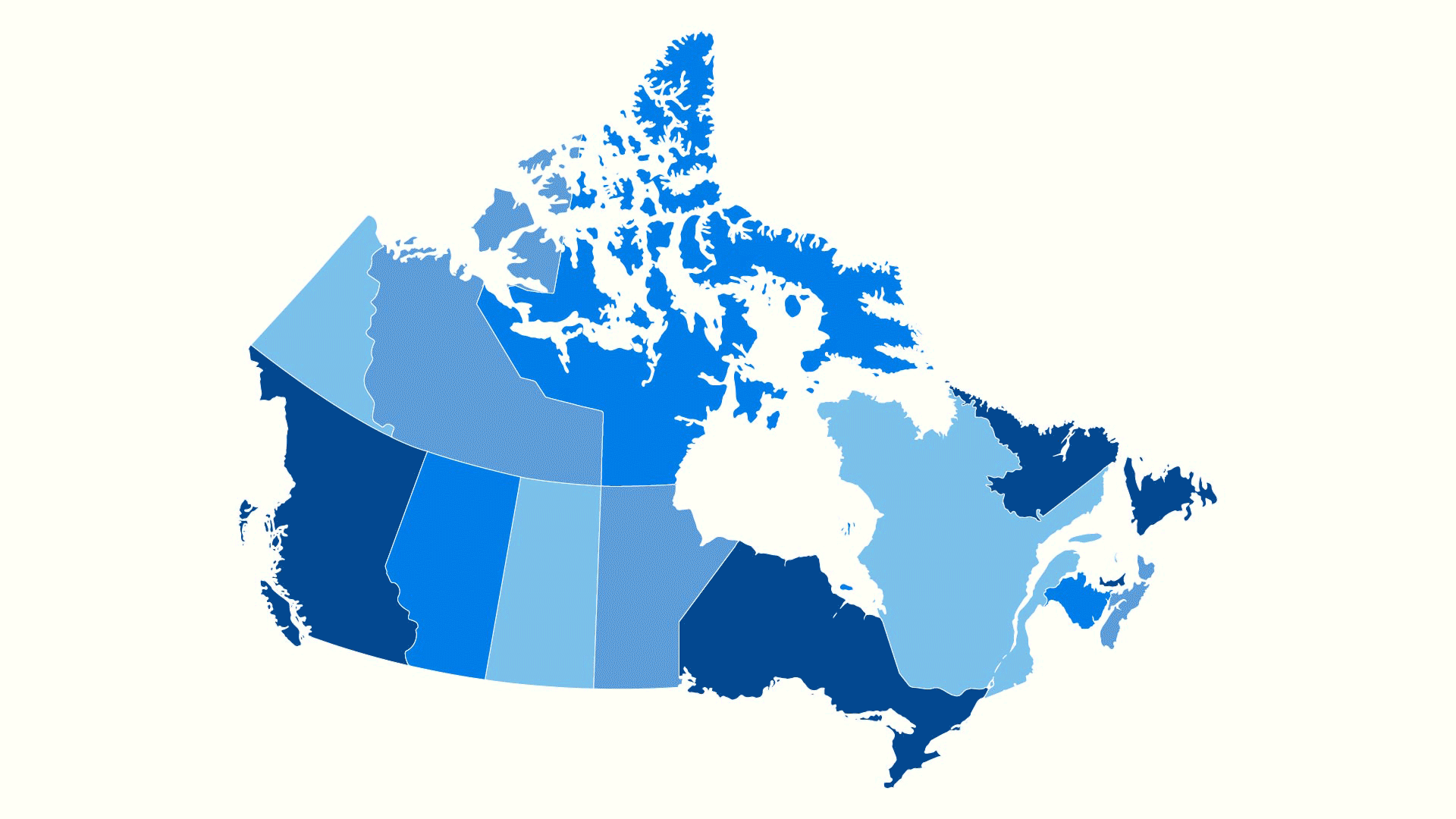 Animated map of Castle member locations across Canada