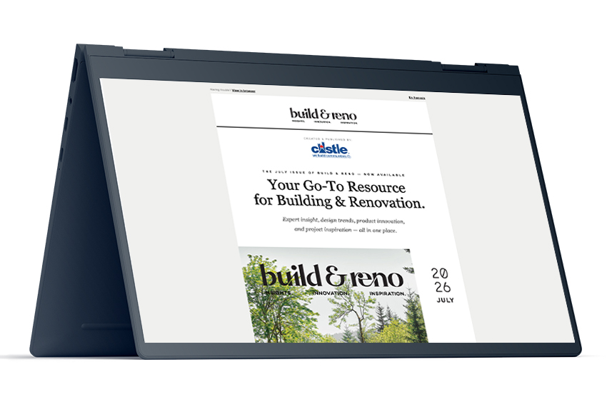 The monthly Build & Reno e-blast in a subscriber's inbox