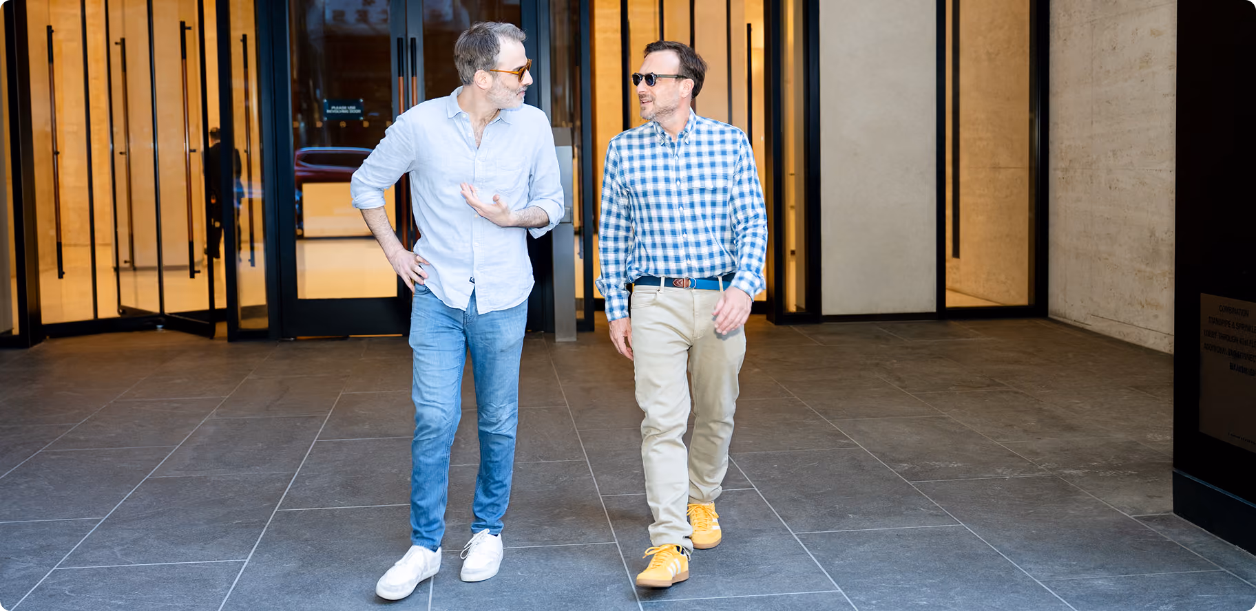 Brian Kohn & Ian Dumain just outside their law offices in Manhattan, New York