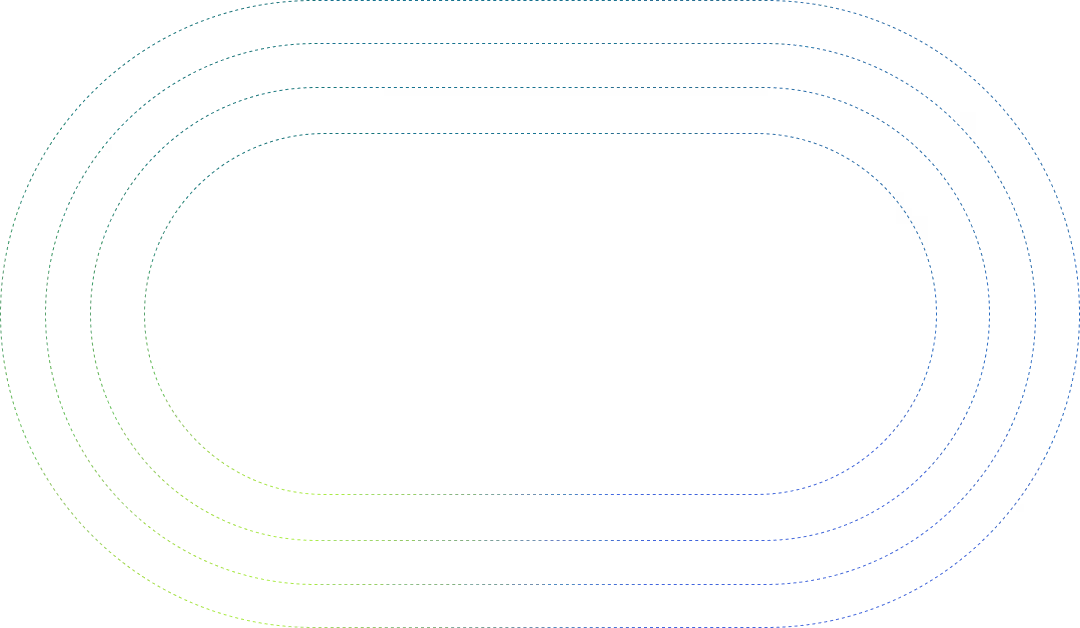 Decorative gradient dashed rings
