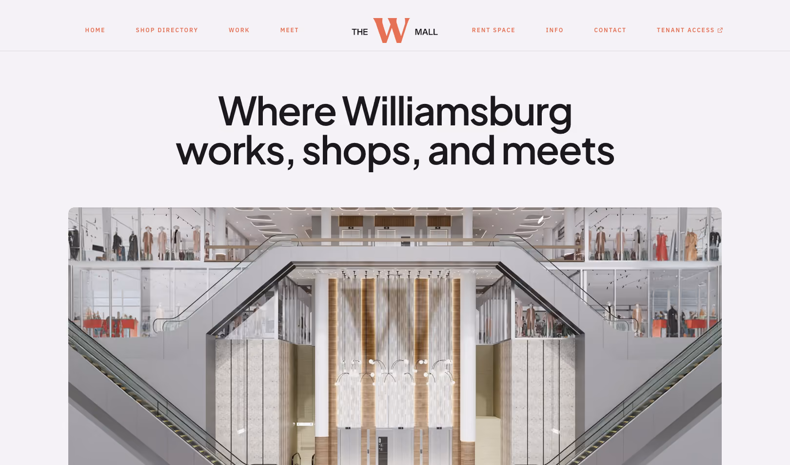 The W Mall desktop website screenshot