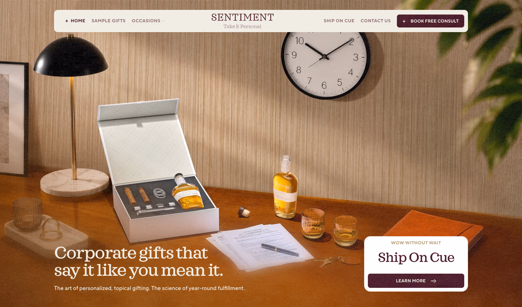 Sentiment desktop website screenshot