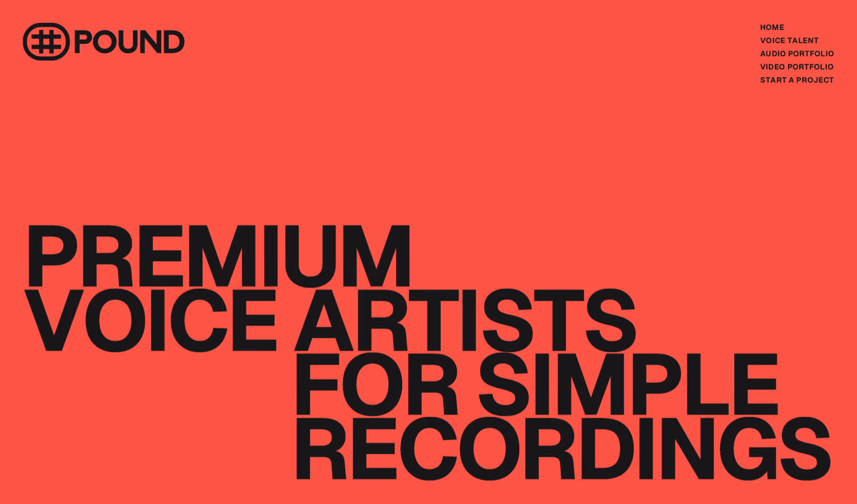 Pound Voices desktop website screenshot
