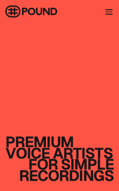 Pound Voices mobile website screenshot