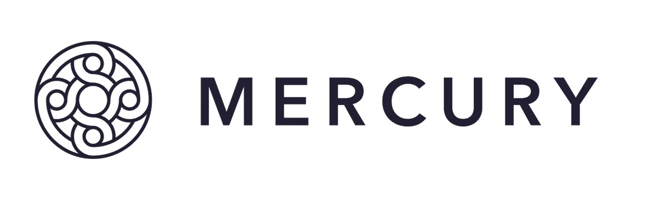Mercury brand logo featuring a circular abstract symbol followed by the word MERCURY in uppercase letters.