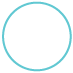 A blue circle featuring white text in the center, conveying a clear message or information.