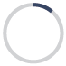 Circle with a blue horizontal line across its center, creating a simple and minimalist design.