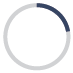 A circle featuring a blue and white background, creating a simple yet striking visual contrast.