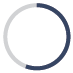 A circular shape set against a blue and white background, emphasizing a clean and modern design.