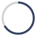 A circular shape set against a blue and white background, emphasizing a clean and modern design.