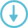 Minimal logo featuring a clean arrow symbol pointing straight downward in modern style.