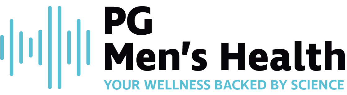 Logo of PG Men's Health featuring a stylized design focused on men's wellness and health.