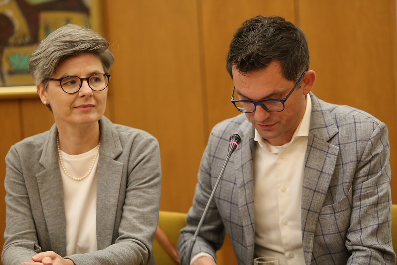 Dr Agata Mleczko and her husband Andrzej at the Polish Bishops' Conference Council for the Family