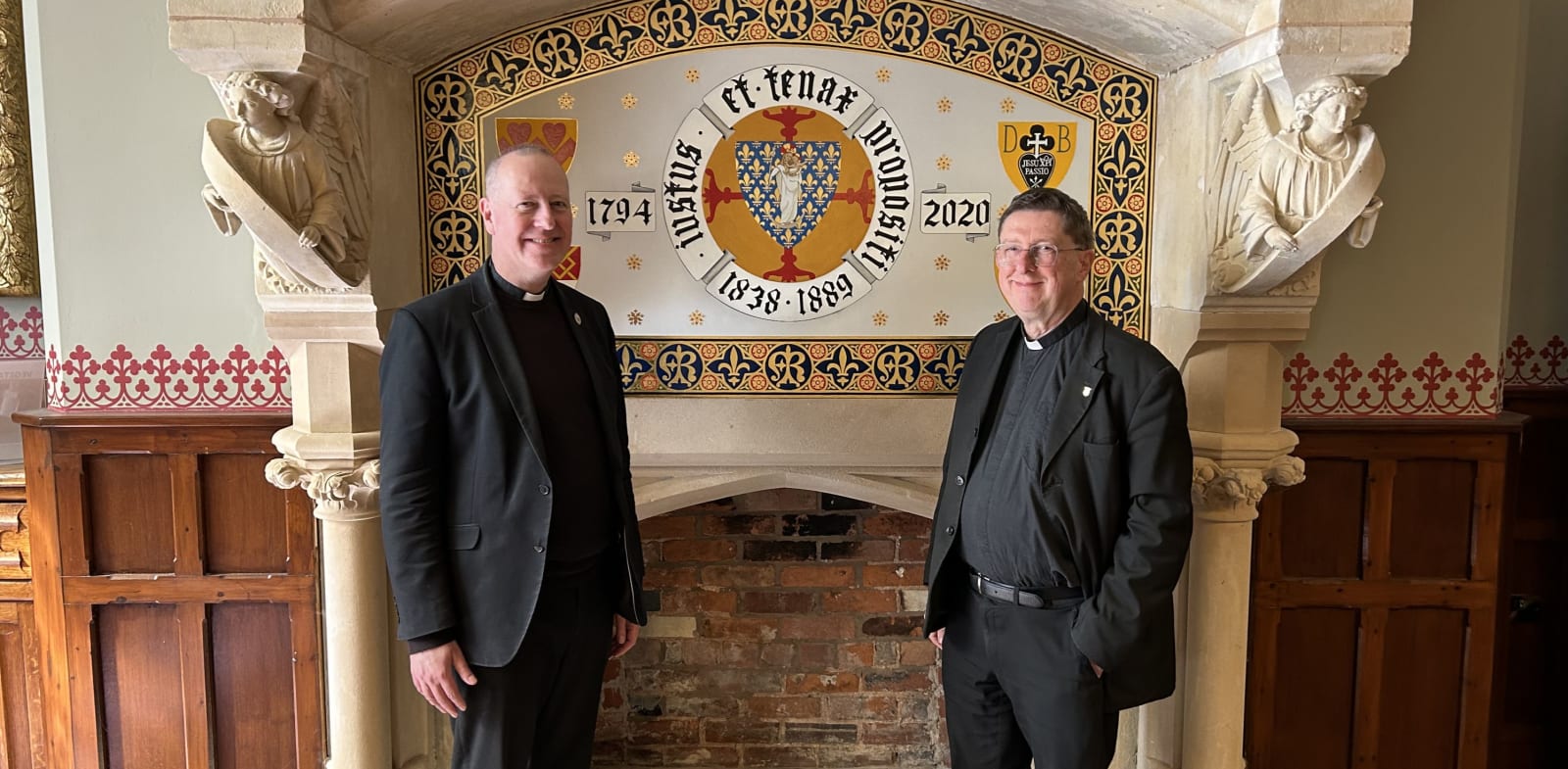 Fr Michael Cullinan and Canon Michael Dolman at St Mary's College, Oscott