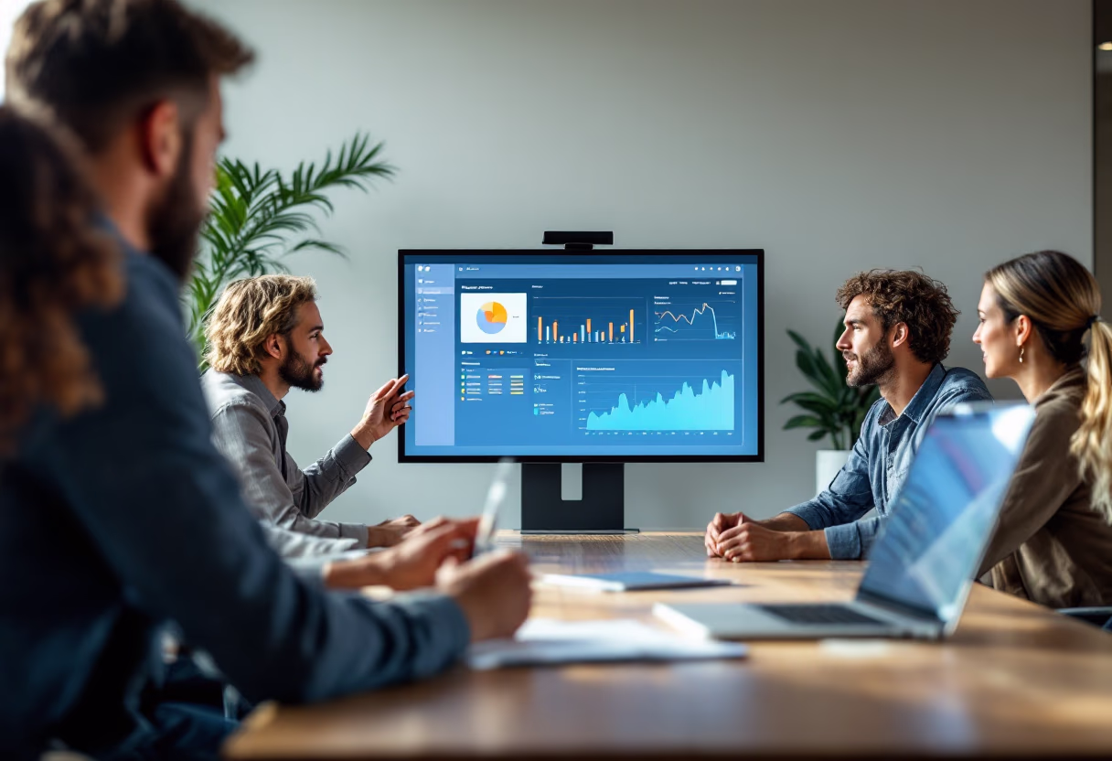 image of team discussion (for a hr tech)