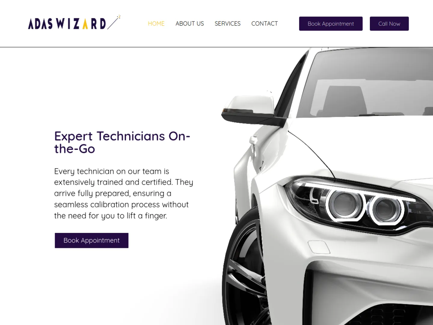 ADAS Wizard website, built by Nimbus Web Solutions