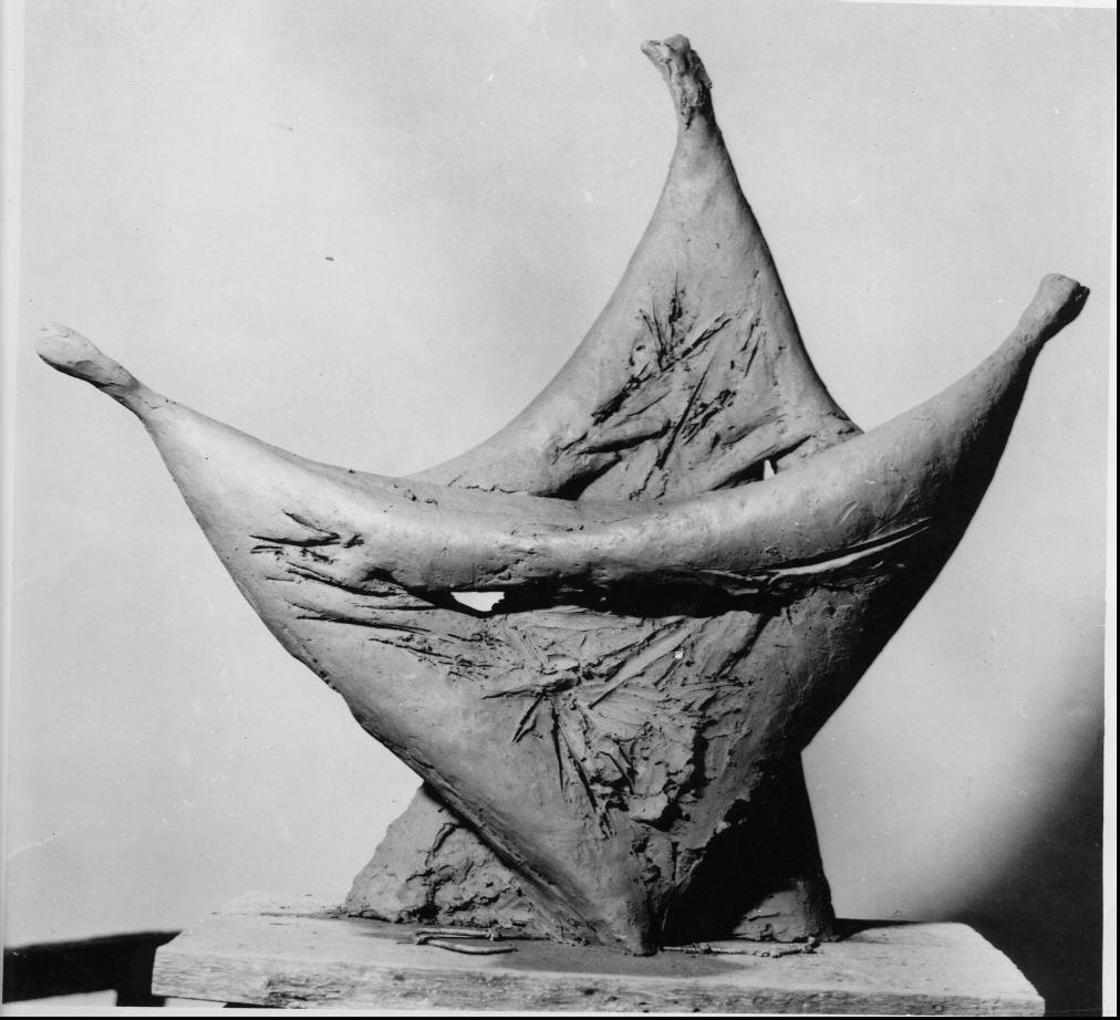 An archival view of the sculptural form of Trinity.
