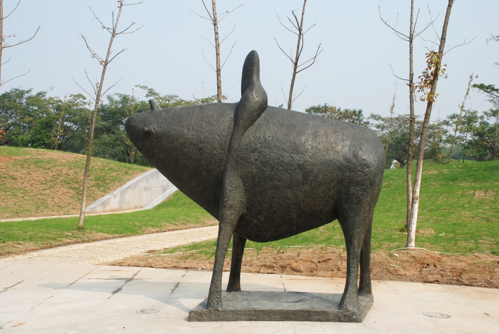 The completed sculpture