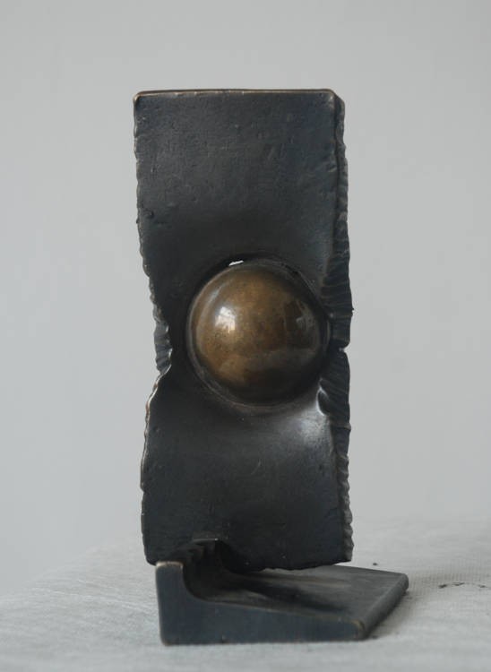 Sphere in Slab, sculptural maquette
