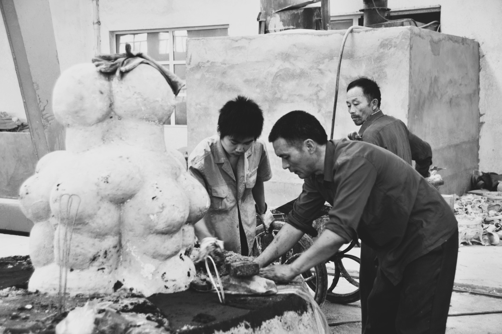 The Three Graces — In the workshop