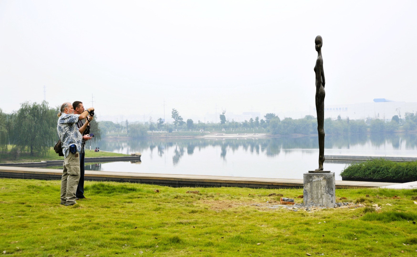 Moon — Beside the sculpture