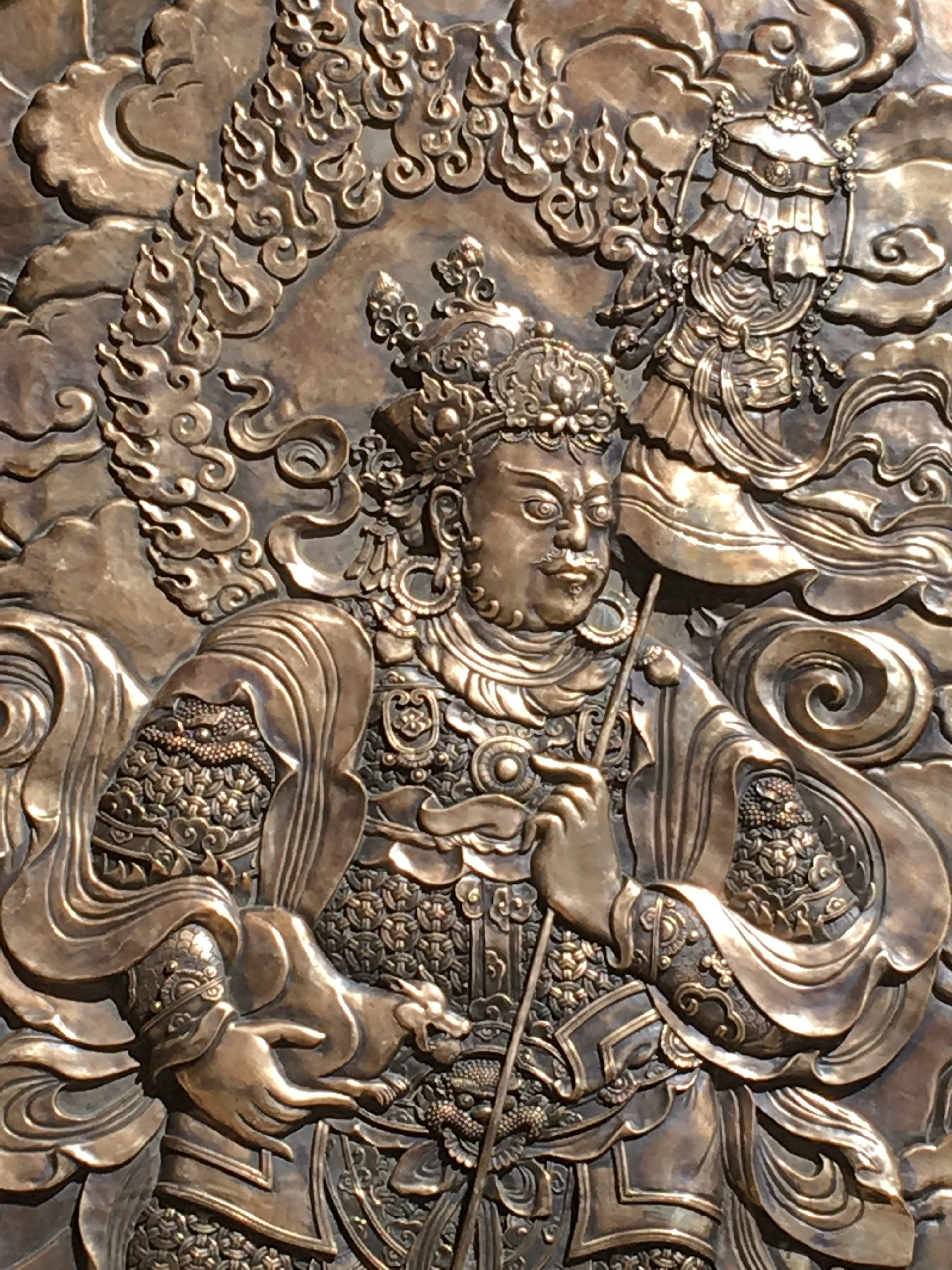 Four Heavenly Kings Reliefs at Tashi Triling — A closer view of the bronze