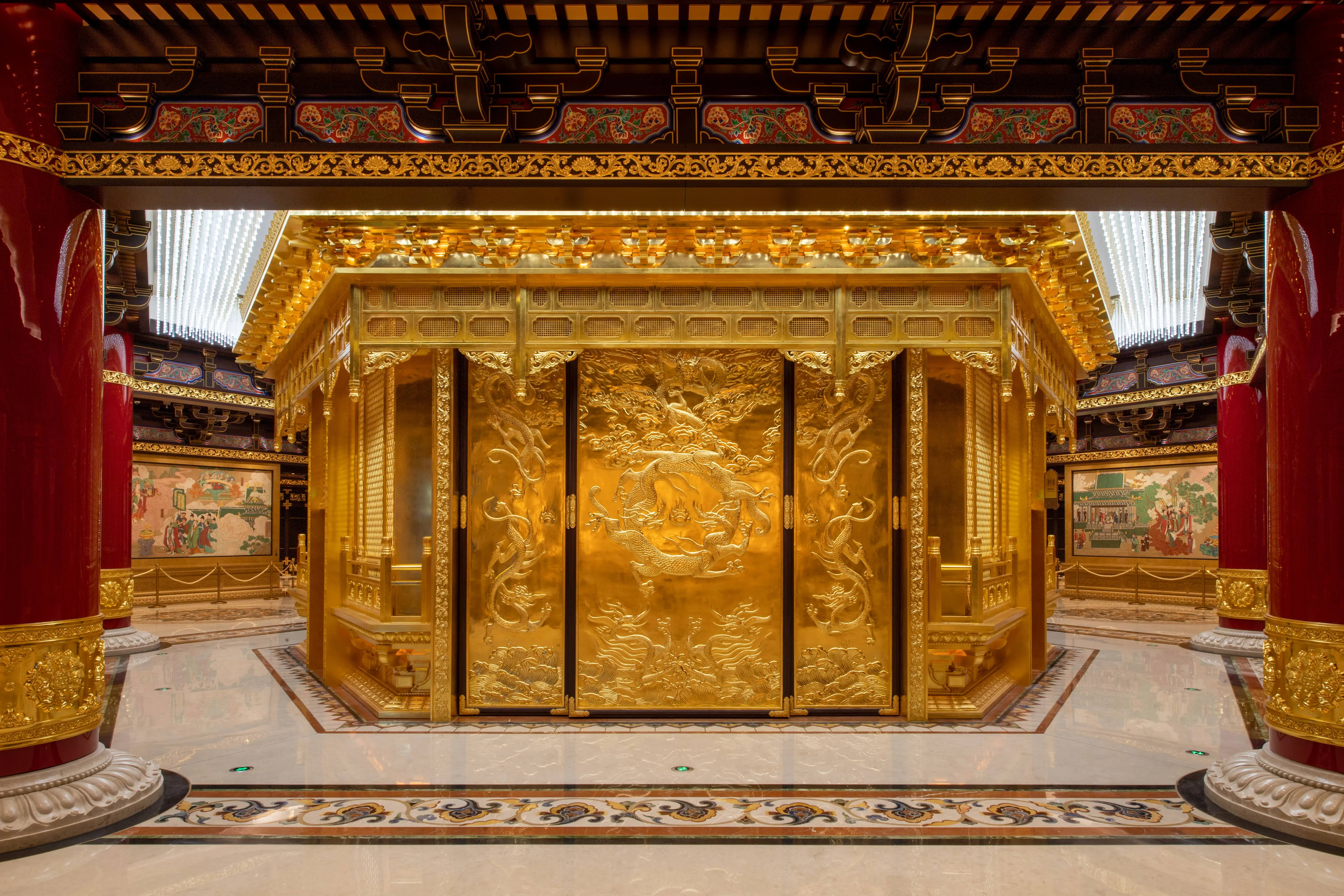 Buddhist Metalwork at Wanfo Pagoda — The enclosure from the opposite side
