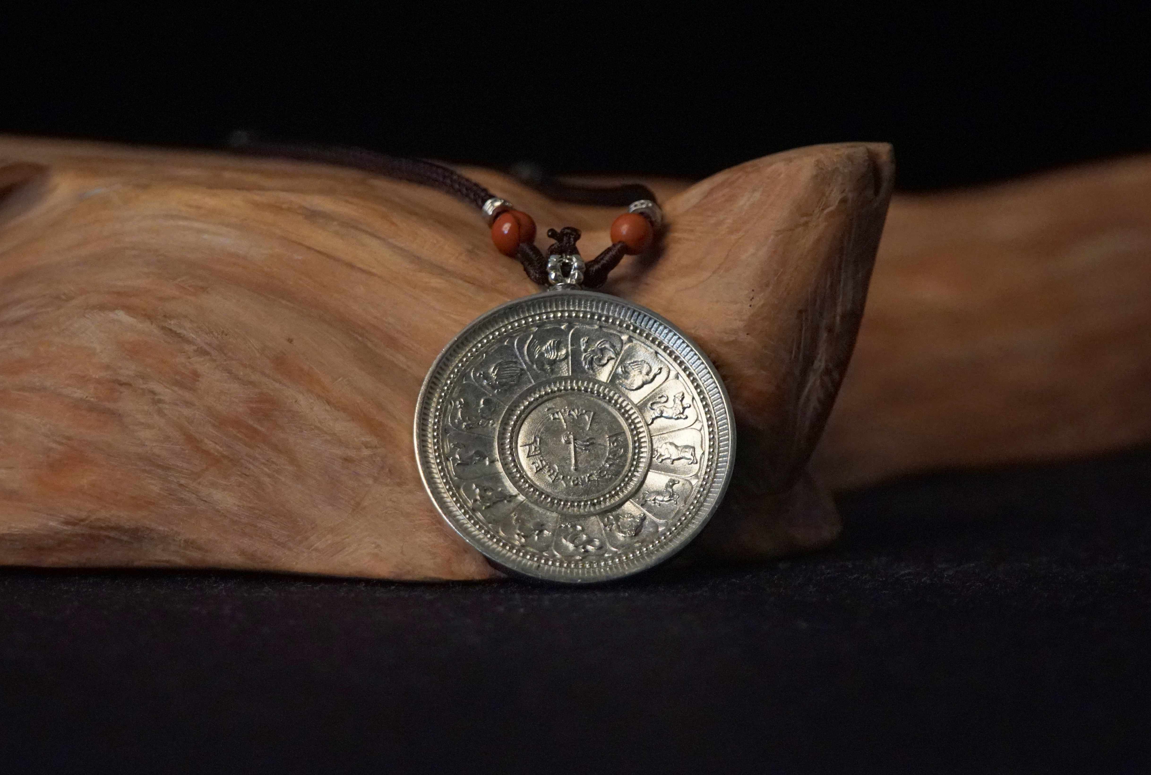 Thirteen Protectors of King Gesar Medallion Series — White copper medallion