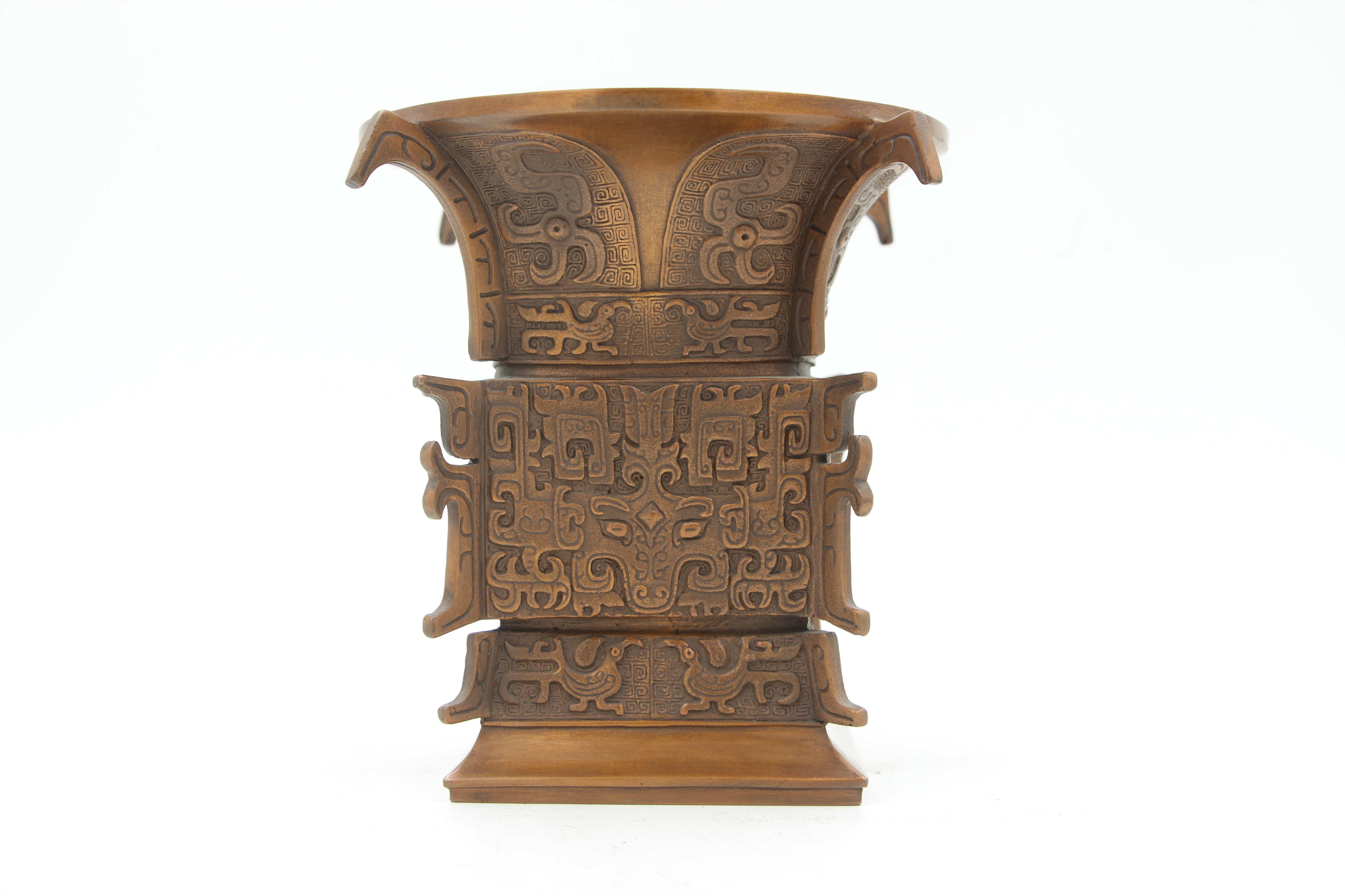 Eight-Piece Scholar’s Set — Bronze-inspired brush pot