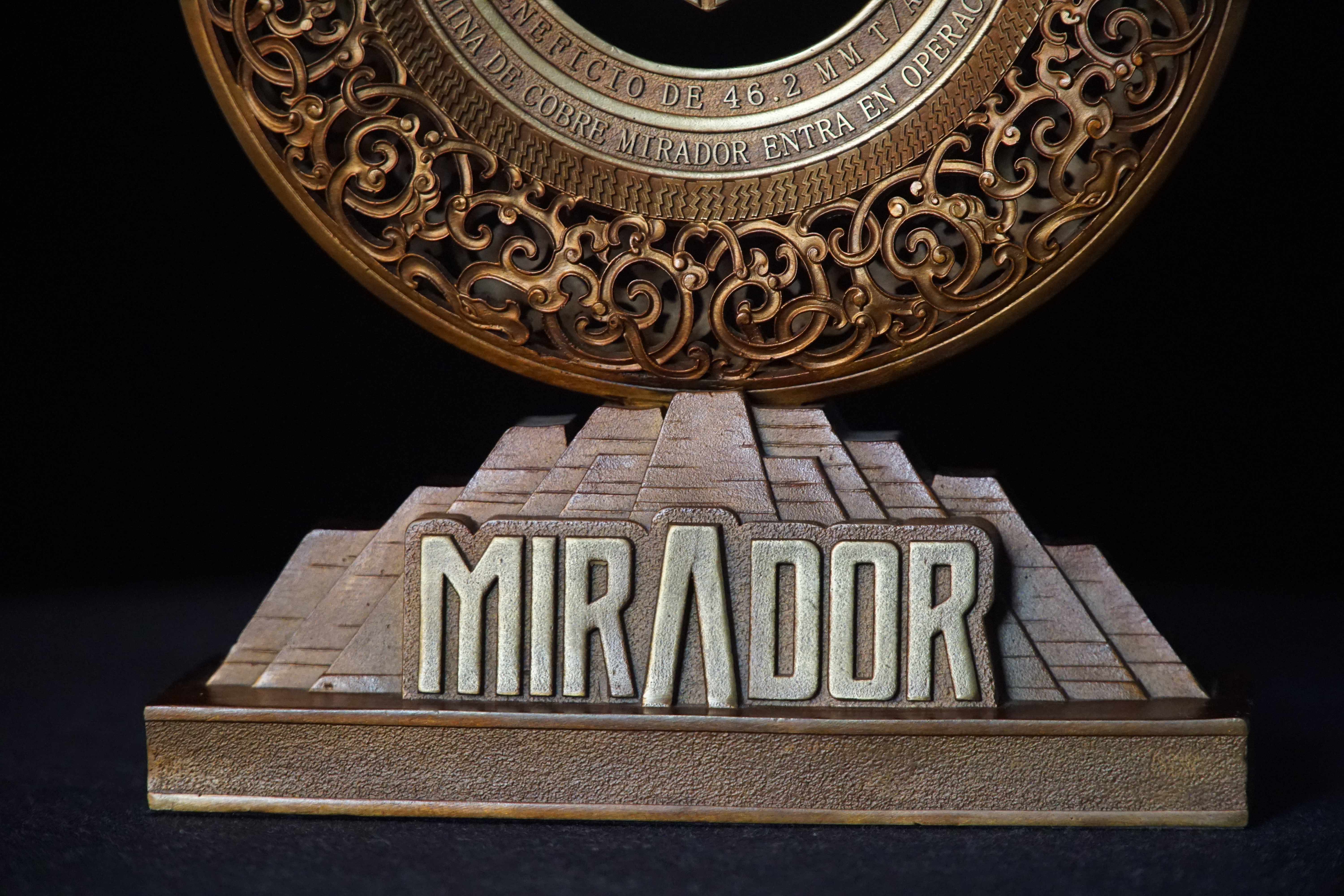 Mirador Copper Mine Commemorative Sculpture — The Mirador base
