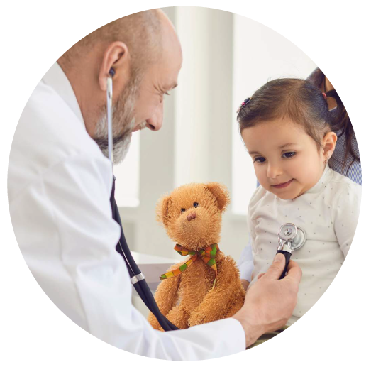 Doctor helping young patient