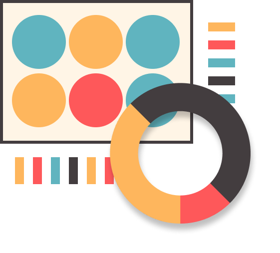 Results dashboard with donut chart