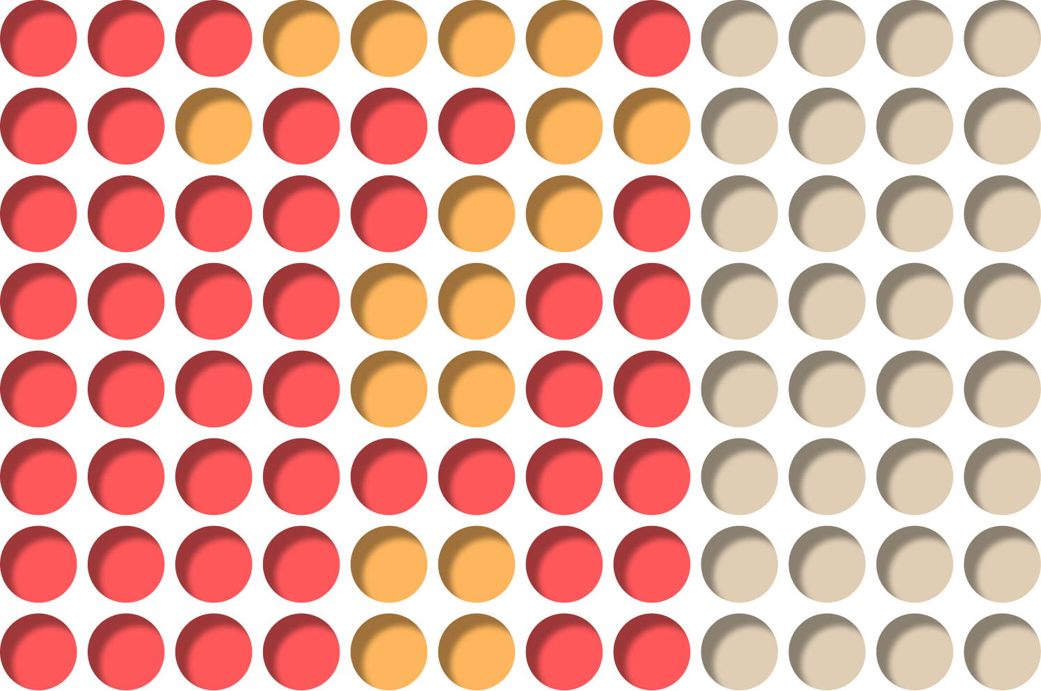 Compound problem dot grid with a question mark