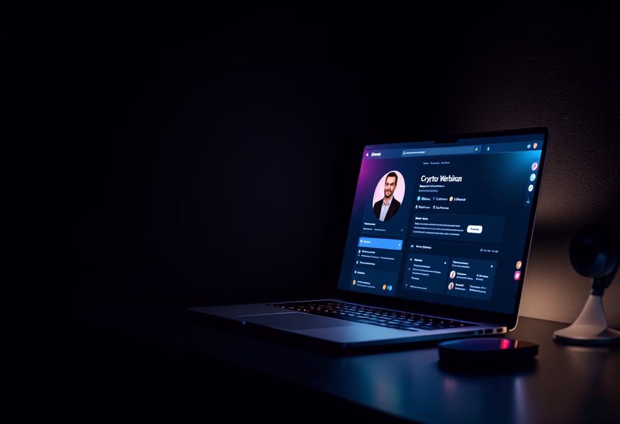 image of webinar setup (for a blockchain and cryptocurrency)