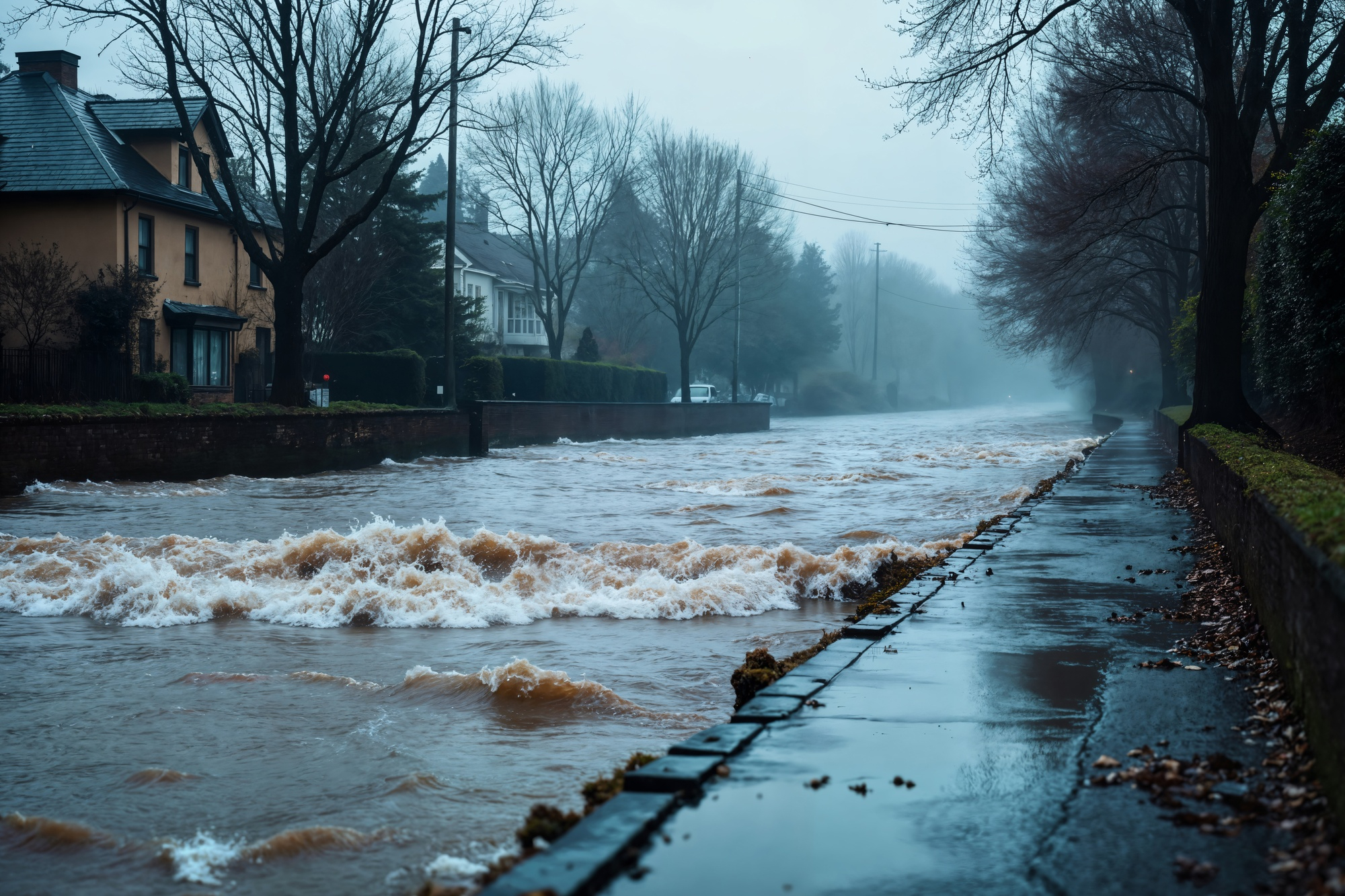 Flooded street