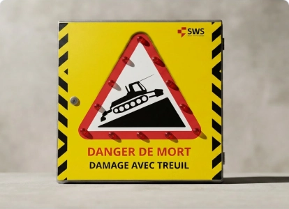 led signage face danger de mort