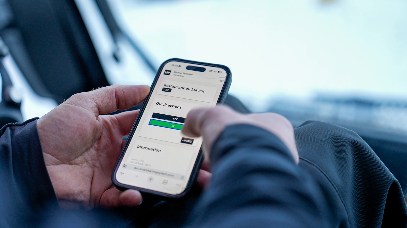 sws application on smartphone